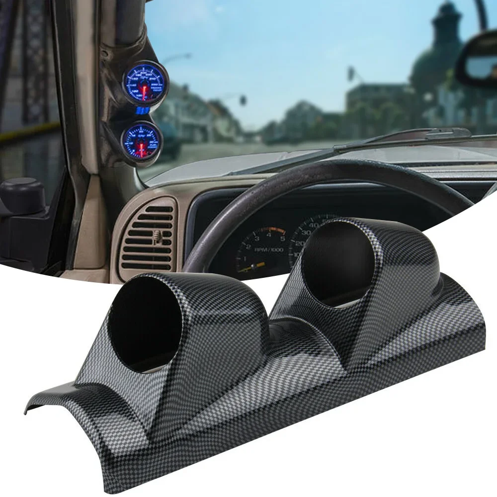 52mm 60mm Universal Car 2 Hole Left/Right Hand  Auto Dual Holes A-Pillar Holes Double Hose Guage Holder Pod Modified Instrument