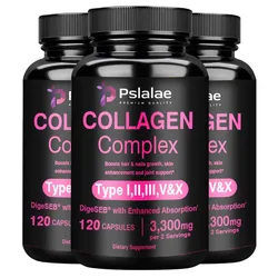 Collagen Complex Capsules - Brighten Skin Tone and Help Joint and Cardiovascular, Skin, Hair, Nails & Digestive Health