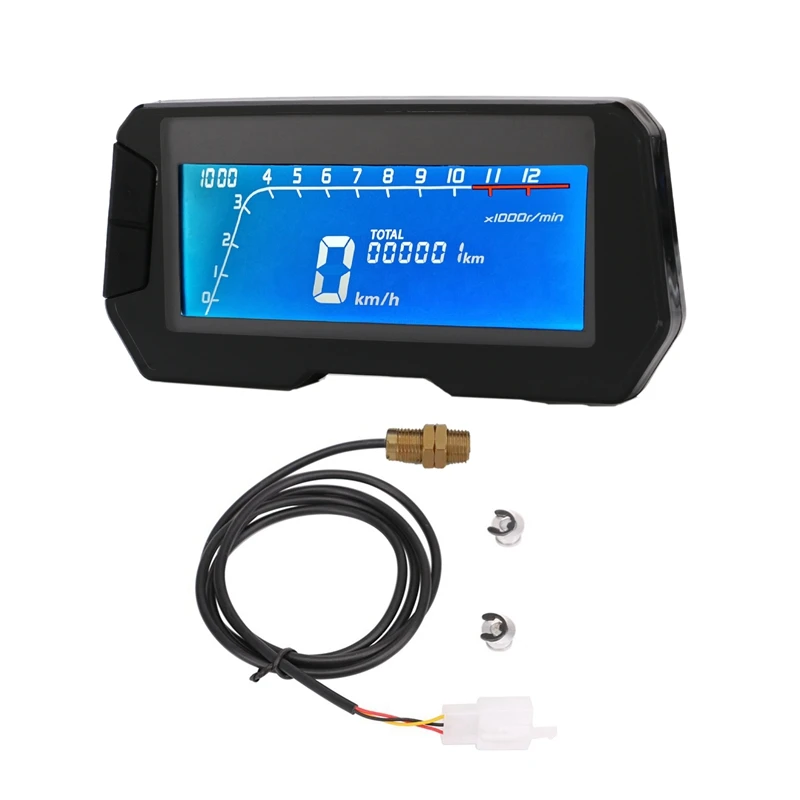 Universal Motorcycle Lcd Digital Meter Speedometer Odometer Tachometer 1000RPM Gauge For Honda WAVE 150