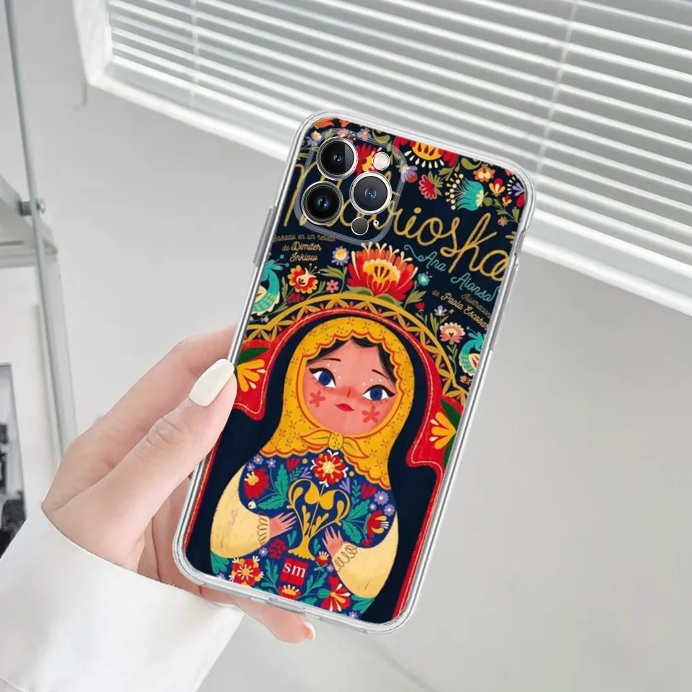 Russian Dolls Matryoshka Phone Case For IPhone 8 7 6 6S Plus X SE 2020 XR XS 14 11 12 13 Mini Pro Max Mobile Case