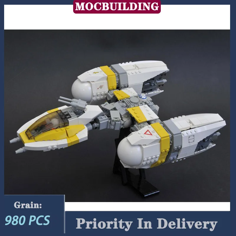 

Модель самолета Y-Wing, строительный блок, сборка MOC, бомбардировщик, космос, коллекция фильмов, игрушка, подарок