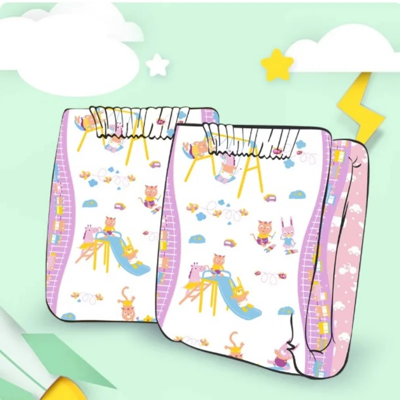 Adult Baby Rainbow Week Diapers Briefs ABDL Super Cute Nappies 6000ml High Absorption Pull-up Pants 1 Pack Of 7 Pieces Panties
