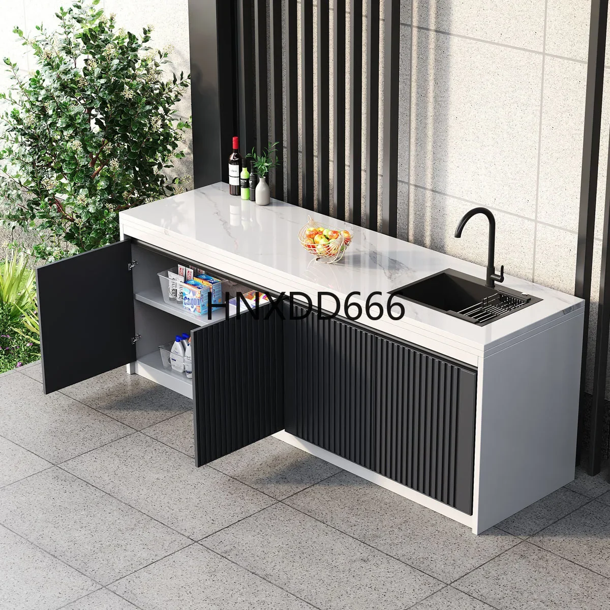 Outdoor All-Aluminum Alloy Rock Slab Locker Integrated Cabinet Durable Weather-Resistant Storage Solution for Outdoor Spaces