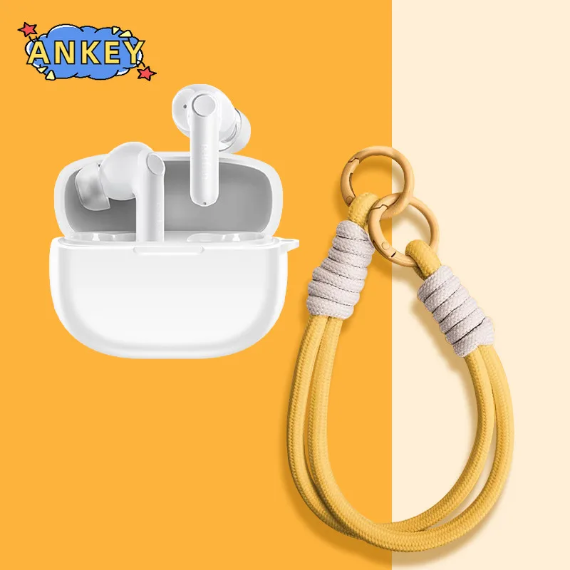 for EarFun Air Life Case Protective Nylon Lanyard Soft Cover Shells TW205 Anti Dust Sleeve Hand Rope Strap Accessories