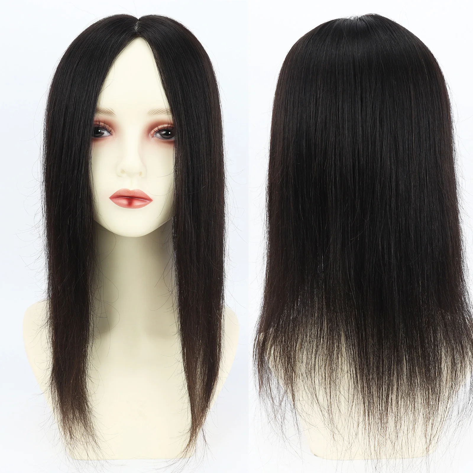 # 1b قاعدة الحرير مستقيم شعر بشري حقيقي توبر الأوروبي عذراء الشعر لينة هيربيسي فروة الرأس الطبيعية نظرة الشعر مع Cilp للنساء