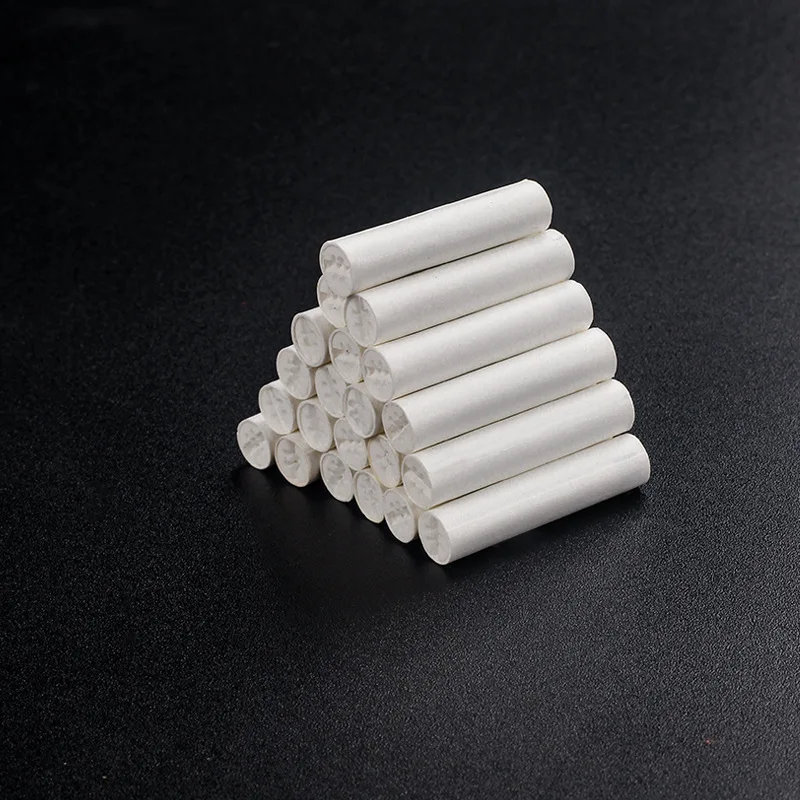 50Pcs Tobacco Smoking Pipe Filters 6mm Activated Carbon Tube Paper Filter Double Ceramics Sided Smoking Active Charcoal Tools