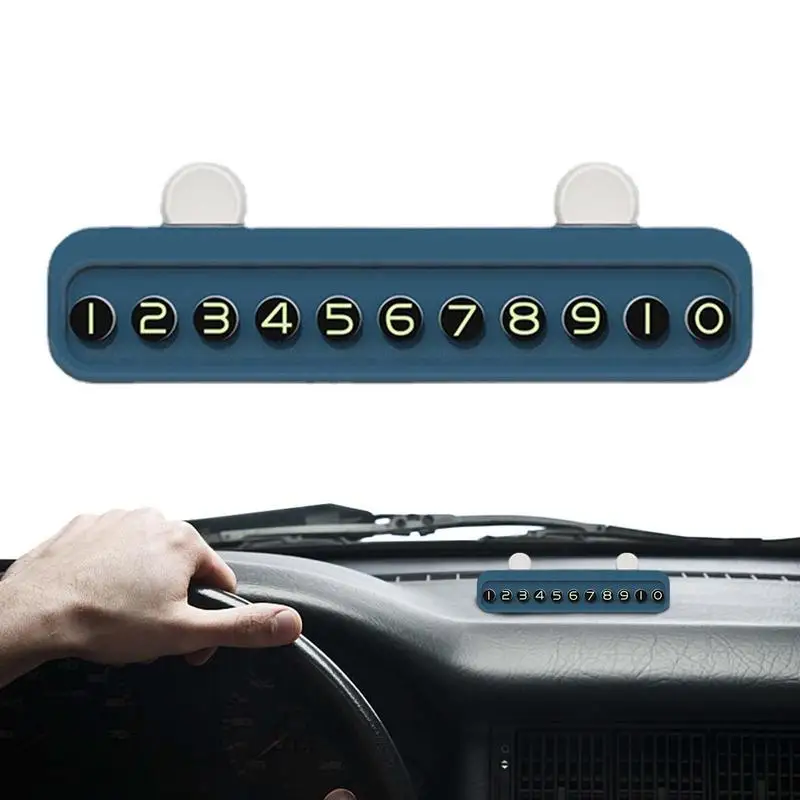 Temporary Car Parking Card Ear StyleTemporary Car Parking Card Number Plate Coffee Parking Numbers Card For Car Dashboard