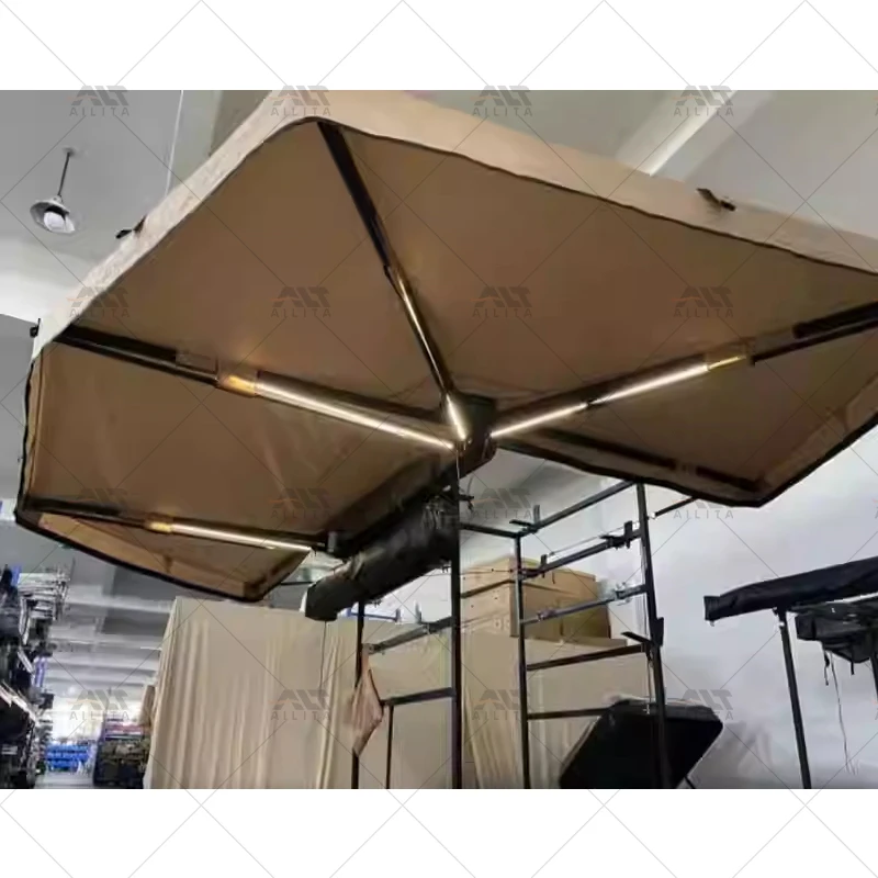 New Design 4x4 Off Road Car Accessories Outdoor Camping 2.5M Free Standing Foldable Side Tent 360° Awning