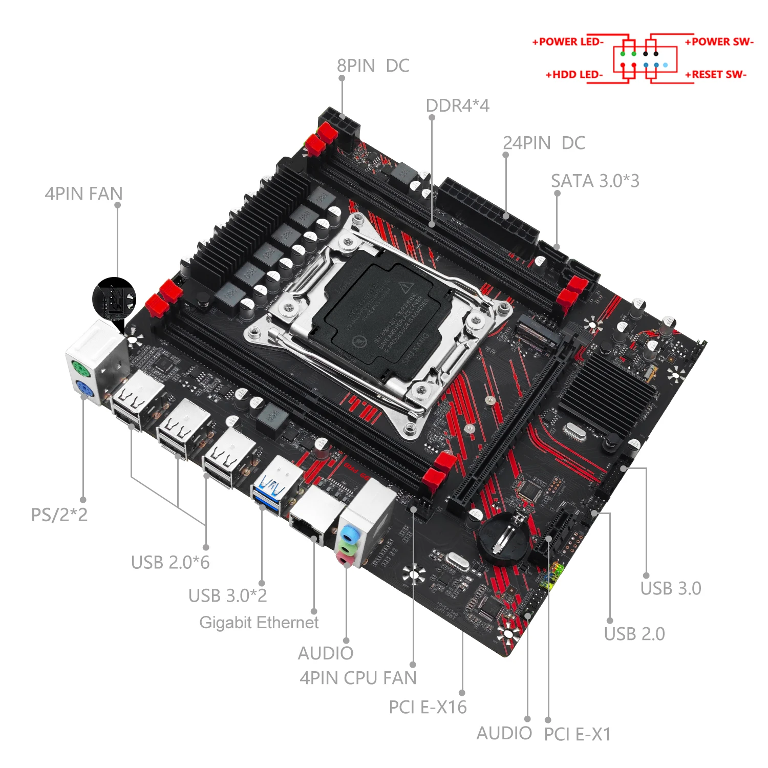 Imagem -05 - Kit Combo para Placa Mãe Cpu Xeon e5 2676 v3 Processador Lga 20113 8g x = 16gb Ddr3 Memória Ram 1333mhz Nvme Machinist-x99 Pr8