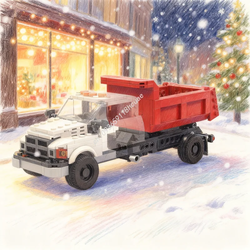 216pcs MOC City Construction Heavy Duty Dump Bed Model Building Blocks Architecture Christmas Gift Toys Education Brick Kids