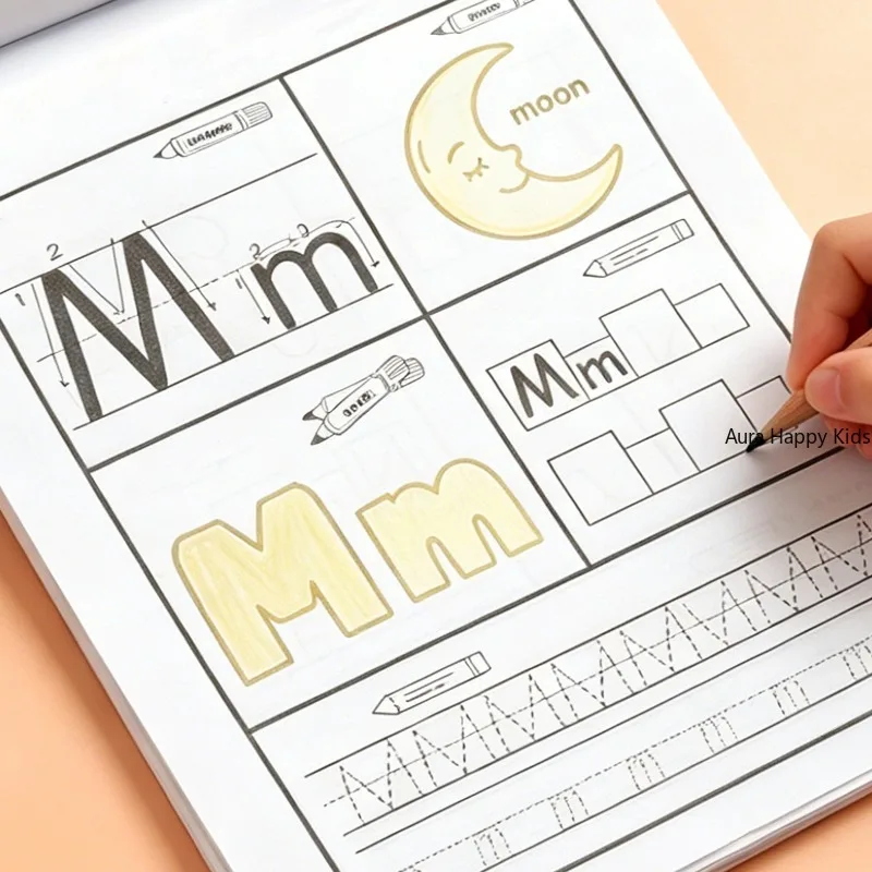 Livre d'activités interactives amusantes pour la pratique des lettres, matériel pédagogique pour la petite enfance, 5 jeux pour améliorer la capacité de compréhension