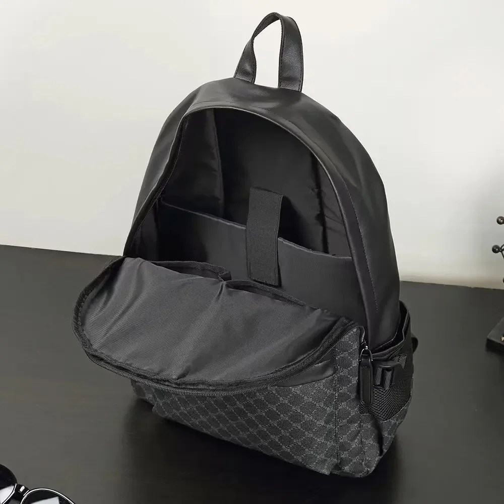 Rucksack mit Blumenmuster für Herren, modisches Design, Herrenrucksäcke, große Kapazität, Reisetasche für Herren, Rucksack aus PU-Leder, Outdoor-Taschen – Detail 10