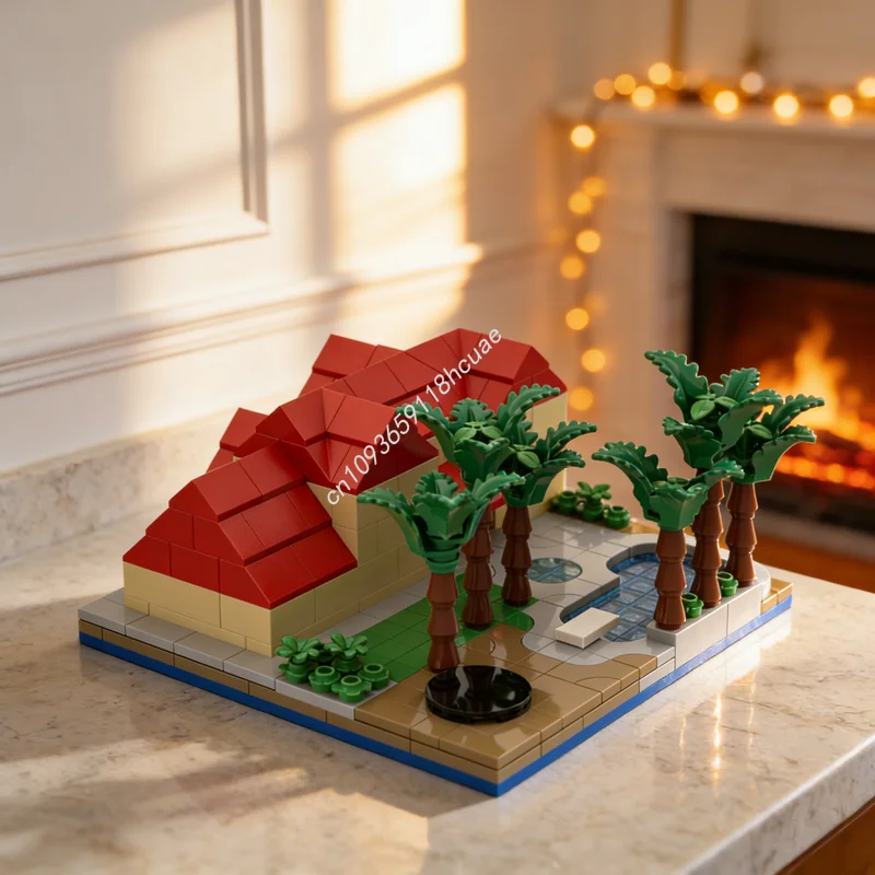 326 Piezas MOC, Modelo de Arquitectura de Casa de Campo, Bloques de Construcción, Juguetes de Ensamblaje, Regalos de Navidad, Educación DIY, Idea Creativa