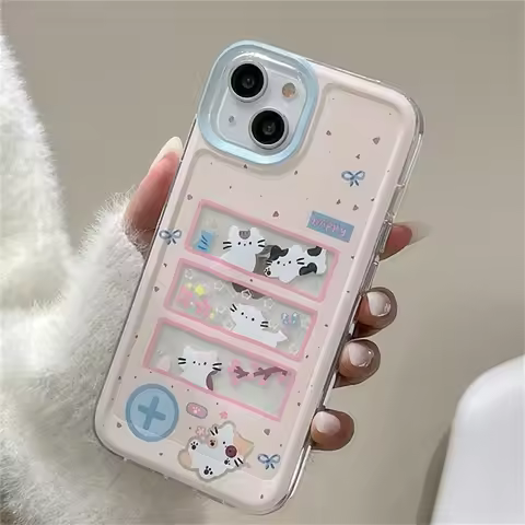INS Korean Cute Flower Cat Bow Phone Case For Samsung Galaxy S25 S24 S23 S22 S21 S20 FE Note20 Plus Ultra Lite 5G Clear Cover