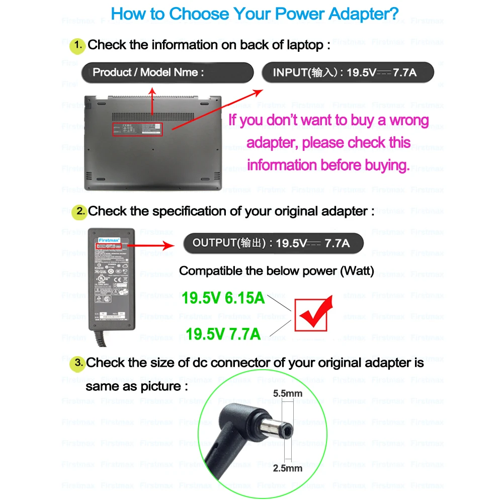 19.5V 7.7A 150W แล็ปท็อปอะแดปเตอร์ชาร์จสําหรับ Asus ROG Strix GL503GE GL703GE FX504GM FX554GM FX564GM GL503V GL503VD GL703VD