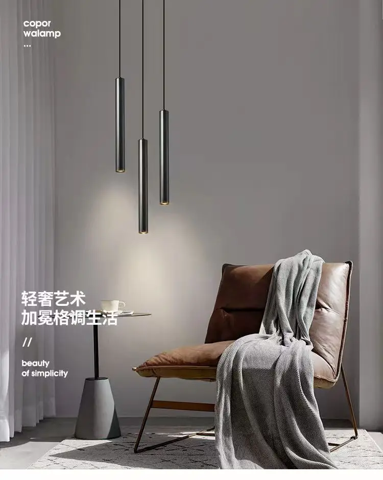 Mmodern Hangend Plafond Gemonteerd Aangepaste Hoogte 6W Led Spotlight Decoratieve Cob Downlight