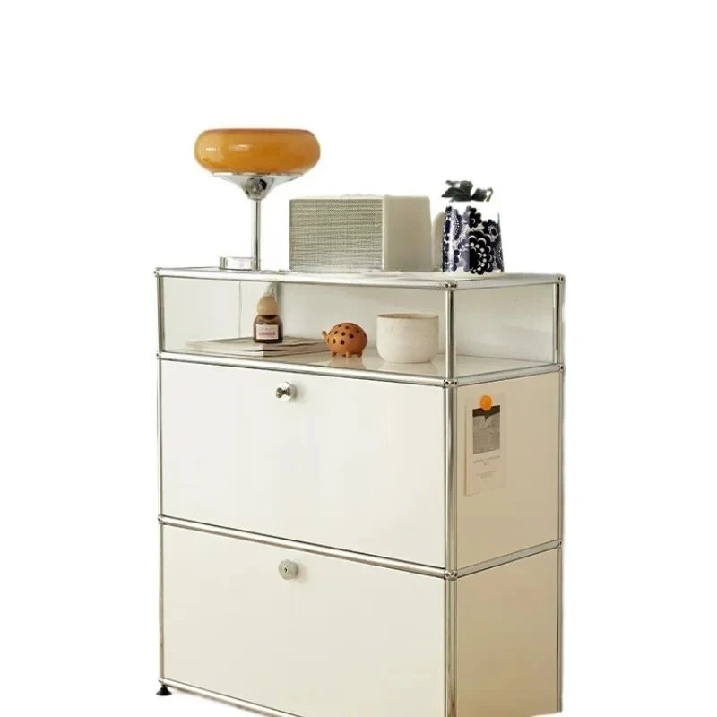 

ZC Middle-Aged Cabinet Stainless Steel Chest of Drawers Module Assembled Cabinet Household Floor Side Cabinet