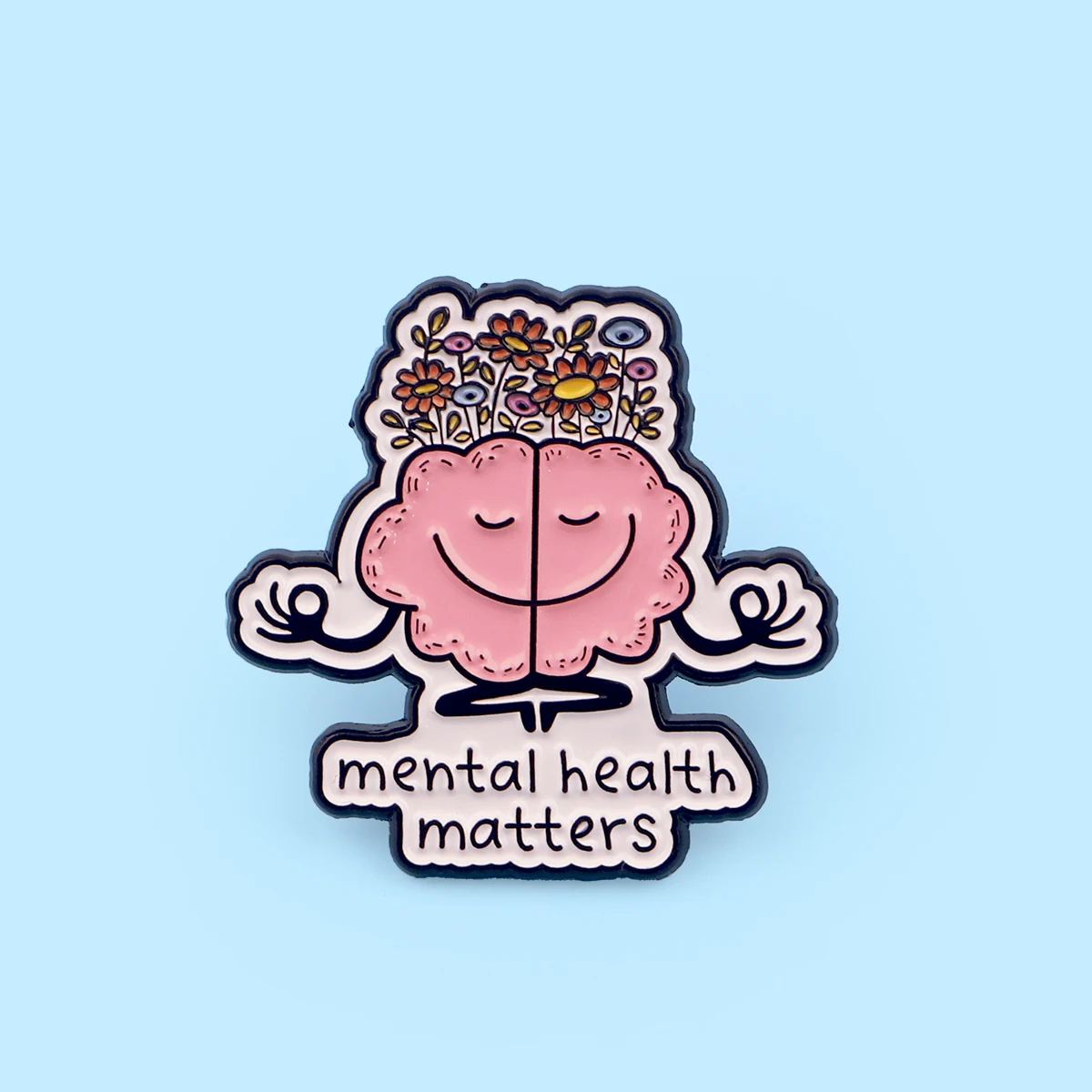 Mental Health Matters Gehirn Emaille Pin Brosche Pines Anstecknadeln Abzeichen auf Rucksack Kleidung Accessoires Modeschmuck Geschenk – Detail 5