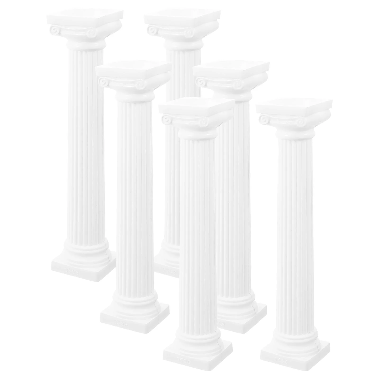 6 Pcs Roman Column Model Pillar Statue Entry Way Decor Outdoor Decorations for Garden Mini House Party Stick Sculpture Weddings