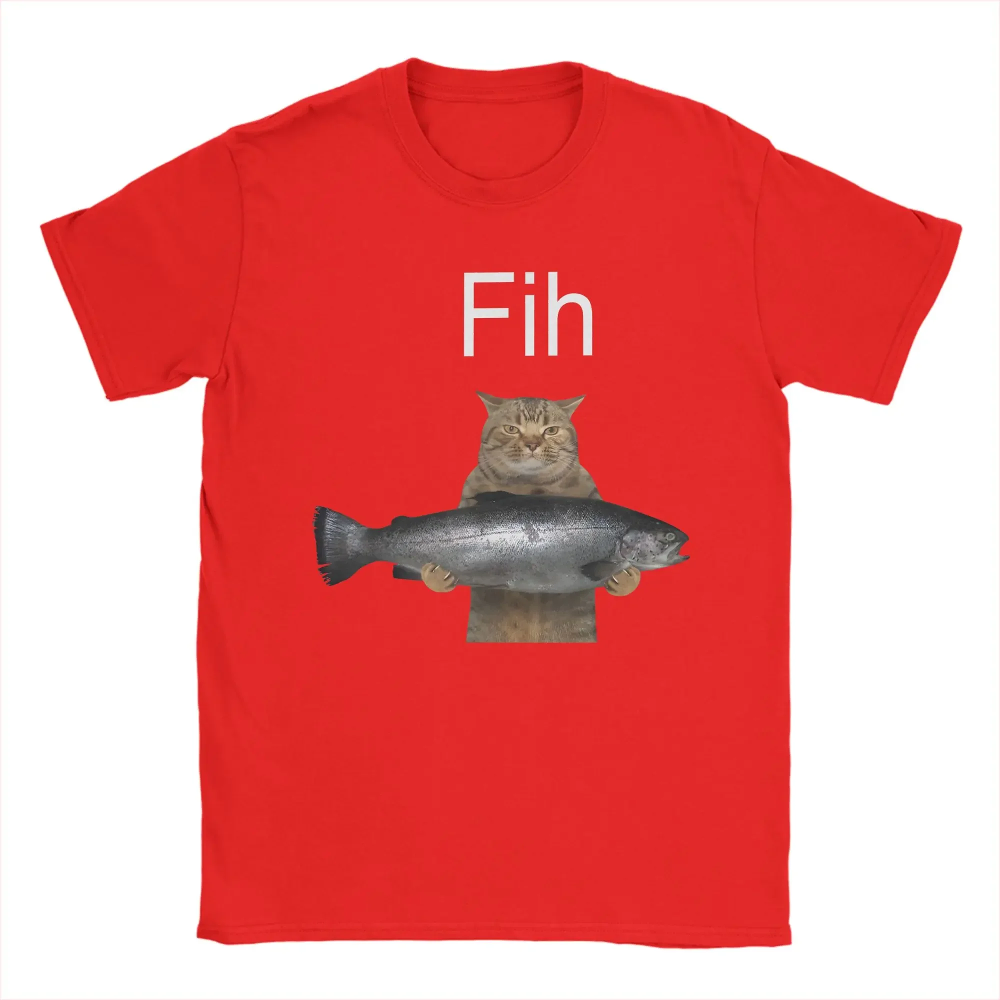 Femmes Fih drôle Misspelled poisson Meme chat Meme t-shirts pur hauts été à manches courtes T-Shirt col rond T-Shirt femmes vêtements Y2K