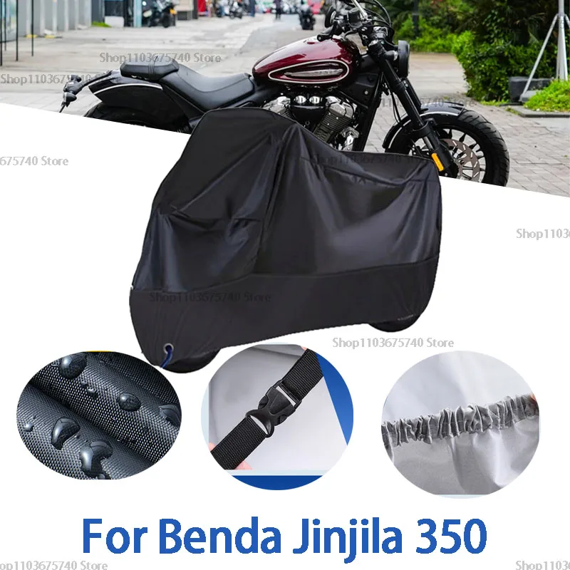 

Motorcycle Full Covers For Benda Jinjila 350 Car Outdoors Sun Protection Dust No Ear Thickened Oxford Clothcover Accessories