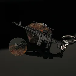 9cm Mini Gun Model AK308 Keychain Model Jewelry Weapon Metal Pendant Key Chain Chaveiro Bag Car Key Holders Gift For Kids Men