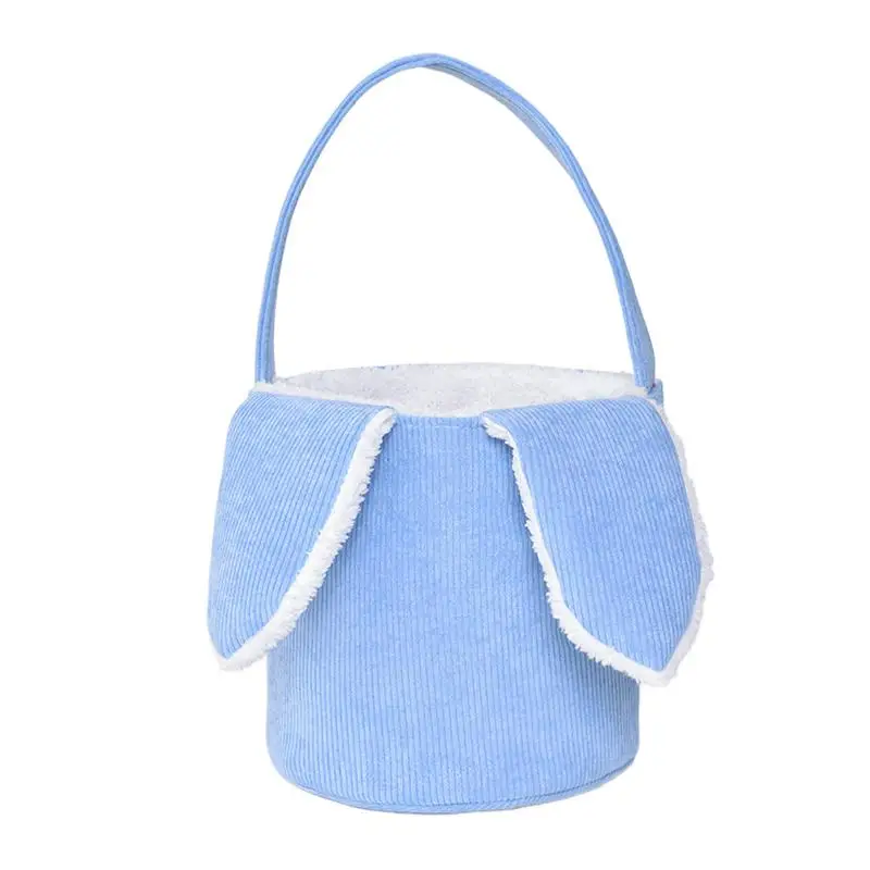 

Bunny Ears Baskets For Kids Plush Basket Bags For Egg Hunt Cute Decorations Candy Storage With Rabbit Ears For Eggs Hunting