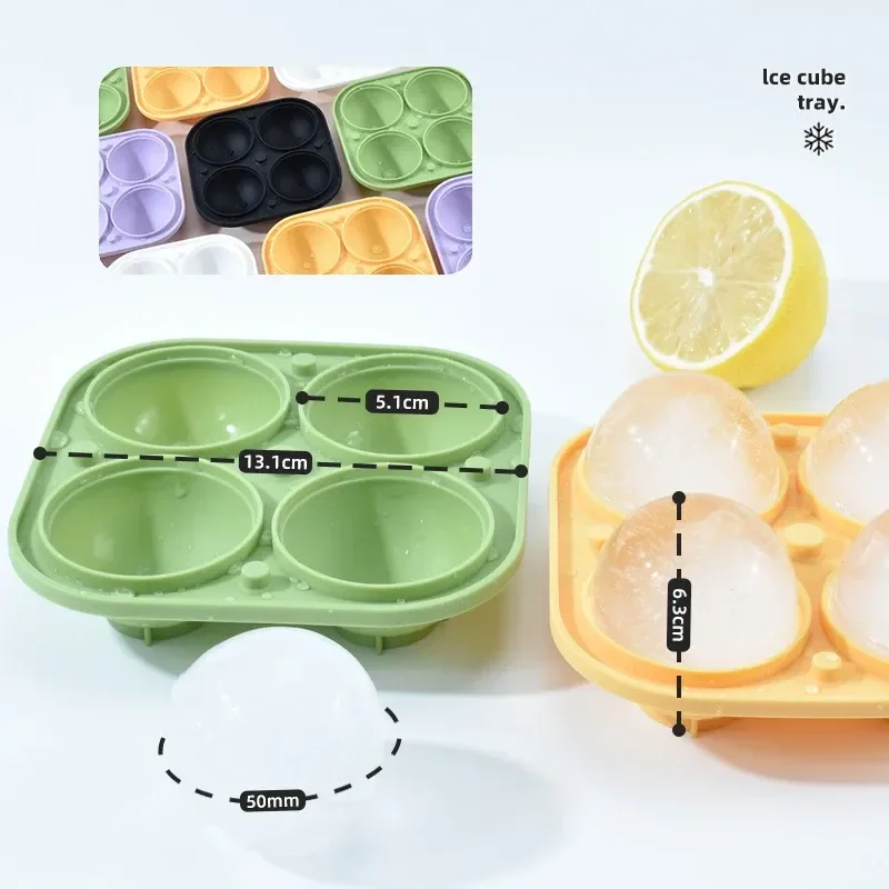 Food Grade Silicone Ice Cube Tray Hockey & Whiskey Shape Ice Mold Reusable Kitchen Ice Making Tool Drink Cooling Accessory