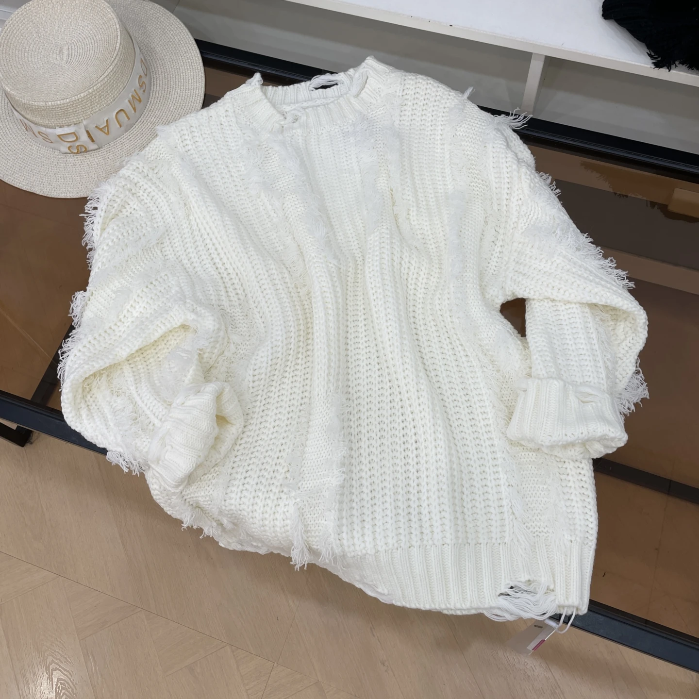 

Cozy High Ne Knitted Sweater Women's Loose Lazy Tassel Versatile Warm Knitwear Autumn Winter Sweet Sle Long Sve Straig...