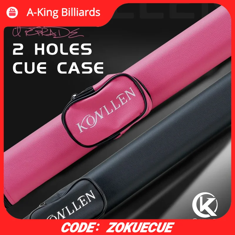 

KONLLEN Pool Cue Case with 1x1 PU Pool Stick Case Holds 2 holes Billiard Stick Large Capacity Carrying Cases