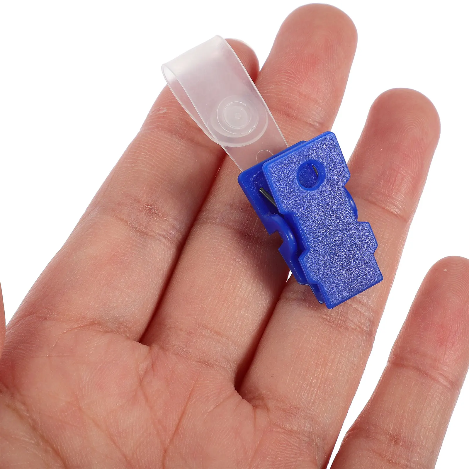 

100pcs Badge Holder Clips Plastic ID Card Clear Straps Lightweight Serrated Alligator Clip Ideal Nurses Medical Staff