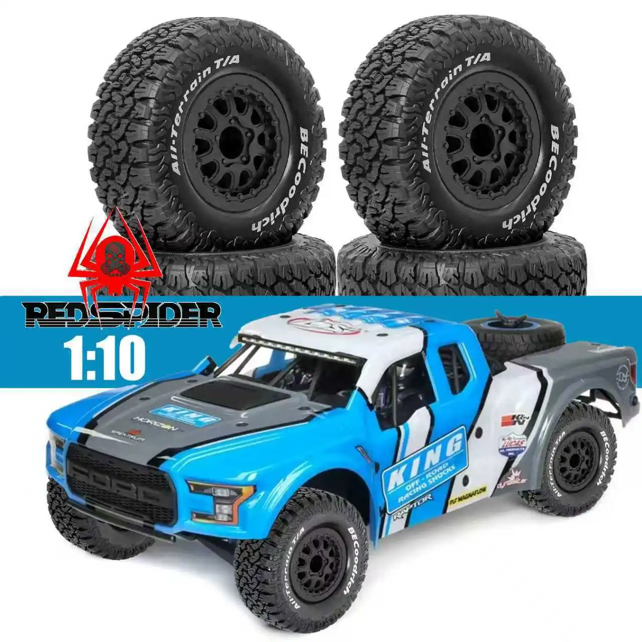 

4pcs 113MM 1/10 RC Car Tire Tyre Wheel 12mm Hex for 1/10 Baja RC Short Truck Slash Small Rey ZD Weses VRX FY Udi Hpi