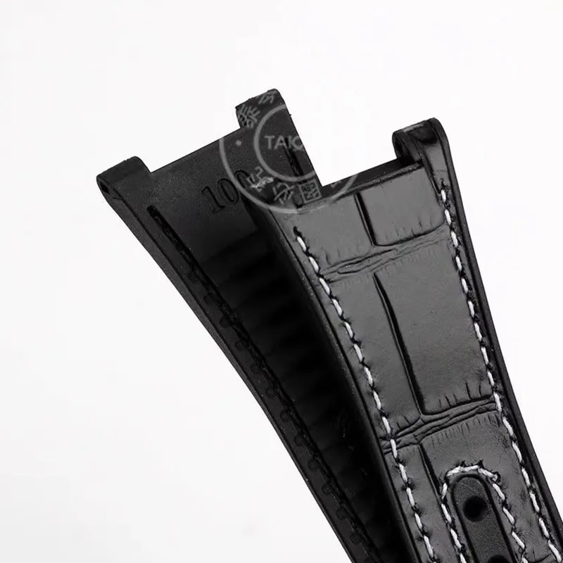 For Omega Constellation Series Leather Strap Men Manhattan Observatory 131.33 Rubber Bottom Watch Strap Black Blue Brown 25x14mm