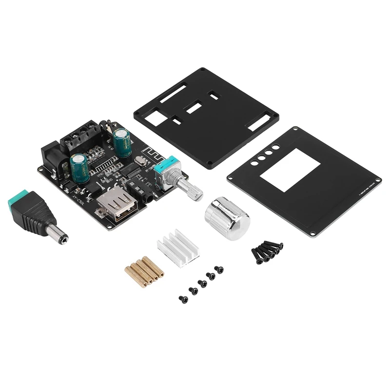 Mini Amplificador de Potência Digital, Bluetooth 5.0, Áudio, Placa Estéreo, 50W x 2, 3.5mm, USB, XY-C50L, 20X