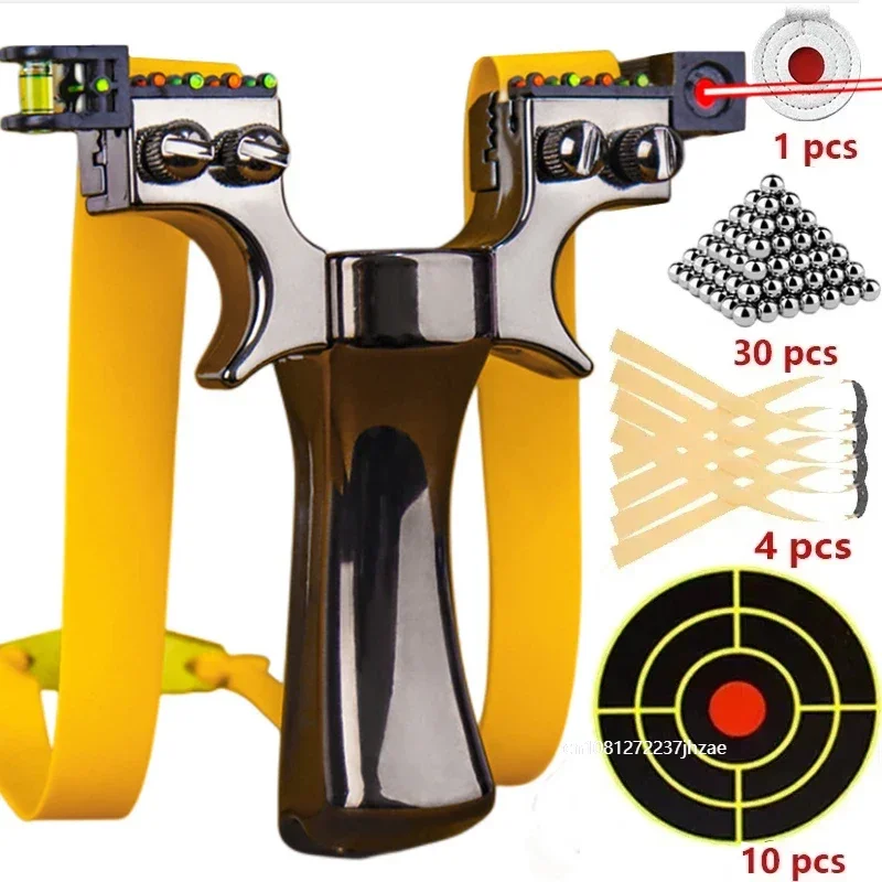 

Double Screw Laser Slingshot Sets Outdoor Hunting Shooting Slingsshot Fast Compression Sling Shot Target Paper Exercise Package