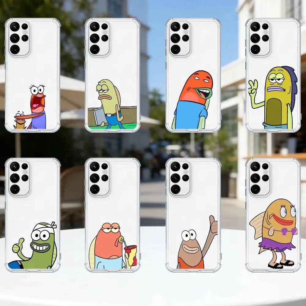 

Cute F-Fish R-Residents-s phone Case For Samsung S25,24,21,22,23,30,Ultra,20,Plus,Fe,Lite,Note Transparent Cover