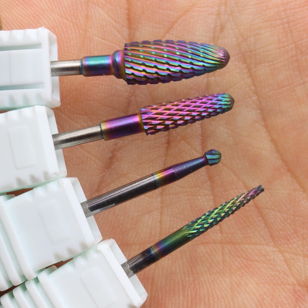 1 stuks Rainbow Premium wolfraamcarbide nagelboren - professionele nagelbooraccessoires voor gel-acrylverwijdering, manicure tot