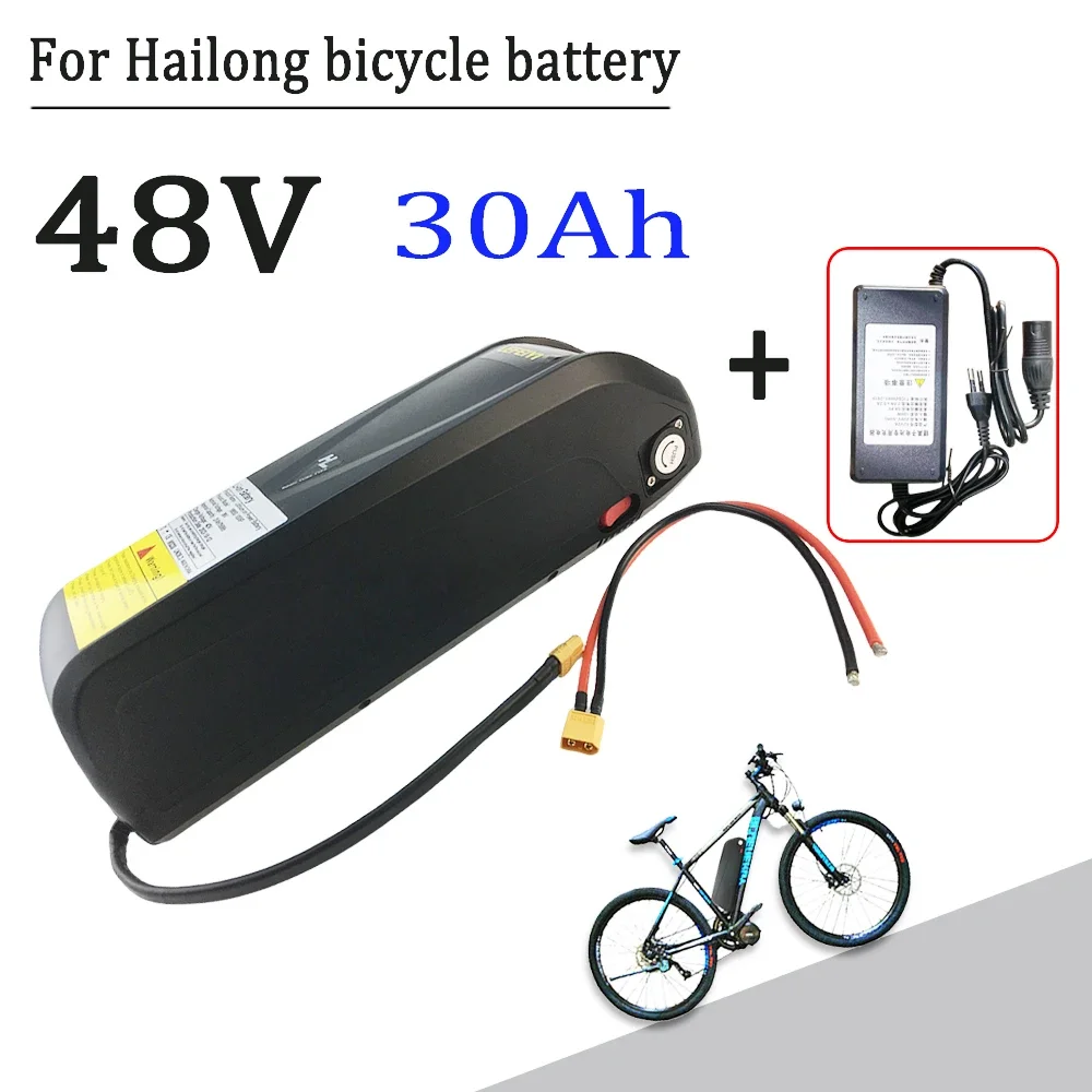 

For Hailong 48V 30Ah Battery Pack, 30A BMS 350W 500W 750W 1000W Motor BBS02 BBS03 BBSHD With charger