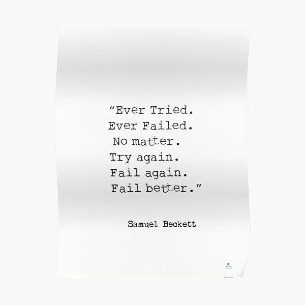 

Когда-либо попробовал никогда не удалось, независимо от того, попробовал плакат, Современная комната, печать, украшение, винтажная живопись, стена, смешная роспись, Декор без рамки