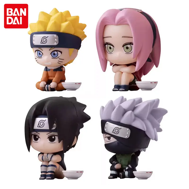 Genuine Bandai NARUTO Capsule Toys Model Uzumaki Naruto Haruno Sakura Uchiha Sasuke Hatake Kakashi Rāmen Ichiraku in Shelf