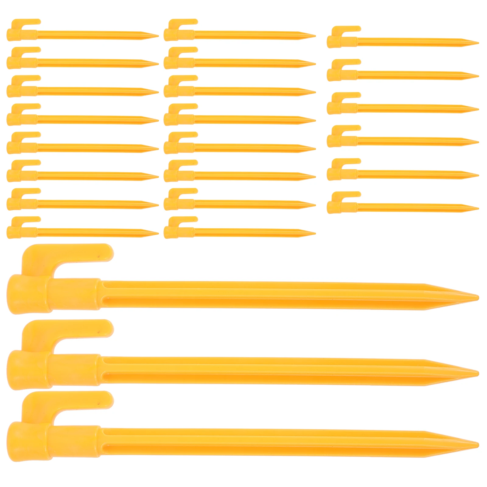 

24 Pcs Tent Pegs Camping Tarp Heavy Duty Nail Stake Storage Bag Stakes Plastic Nails