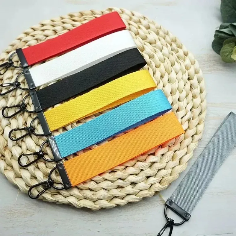 Custom Car Webbing Key Chain Personalize Name Numbers Motorcycle Bag Keyring Print Logo Woven Braid Strap Keychain for Him