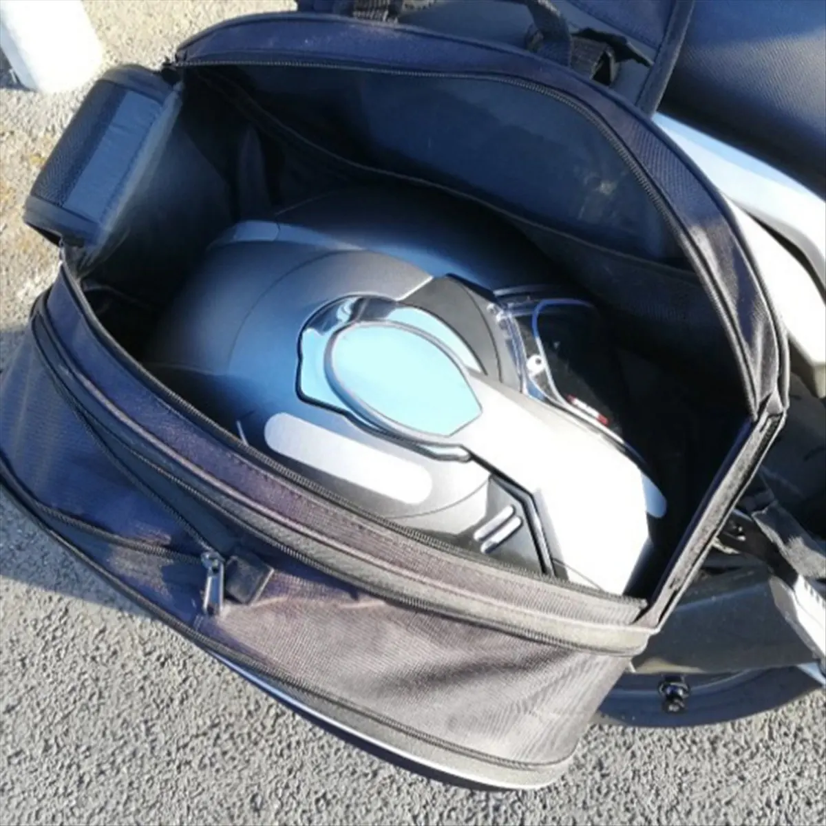A23Z Motorcycle Oxford Cloth Waterproof Rear Back Seat Bag 36L-58L Travel Bag Saddle Bag Side Helmet Bag Riding Travel