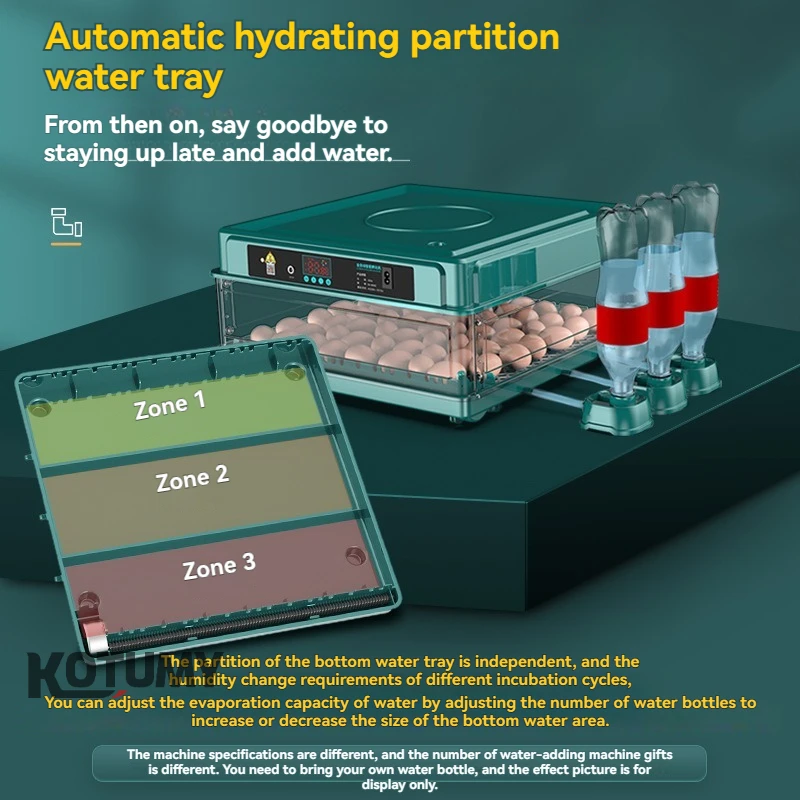 Intelligent Electric Incubator with Double Power Automatic Egg-Turning for Chicken Duck Goose Pigeon Peacock & Parrot Hatching