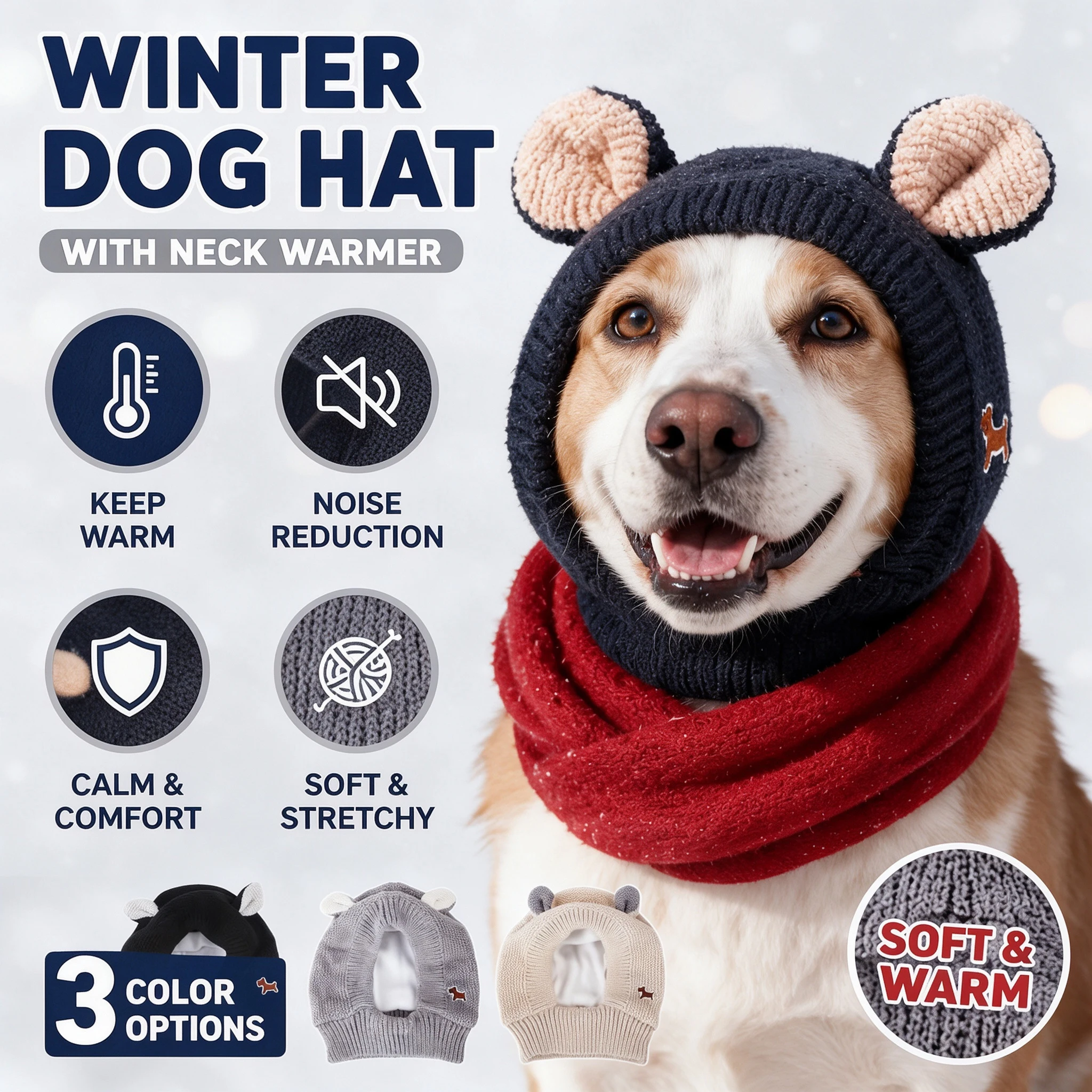 Winter Fashion Thick Padding One Piece All Matching Thickened Warm Hooded Full Face Windproof Hat Outdoor Kit
