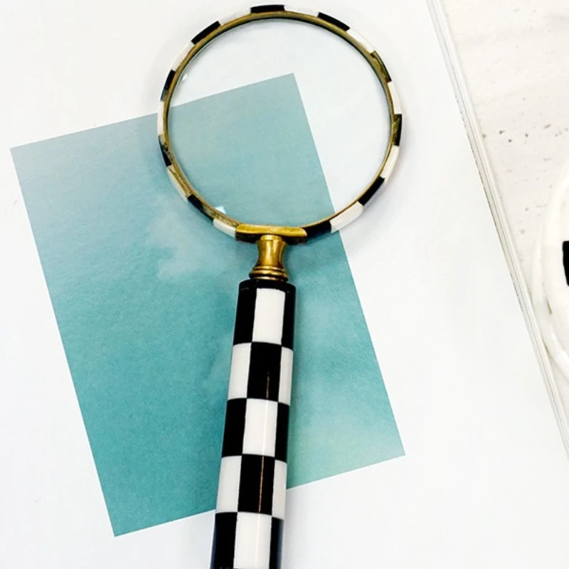 Brass Retro Magnifying Glass Study Model Room desktop Artwork Decorative Ornament