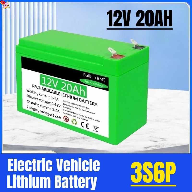 

12V 20AH 18650 3S6P Built-in High Current 20-A Electric Vehicle Lithium Battery