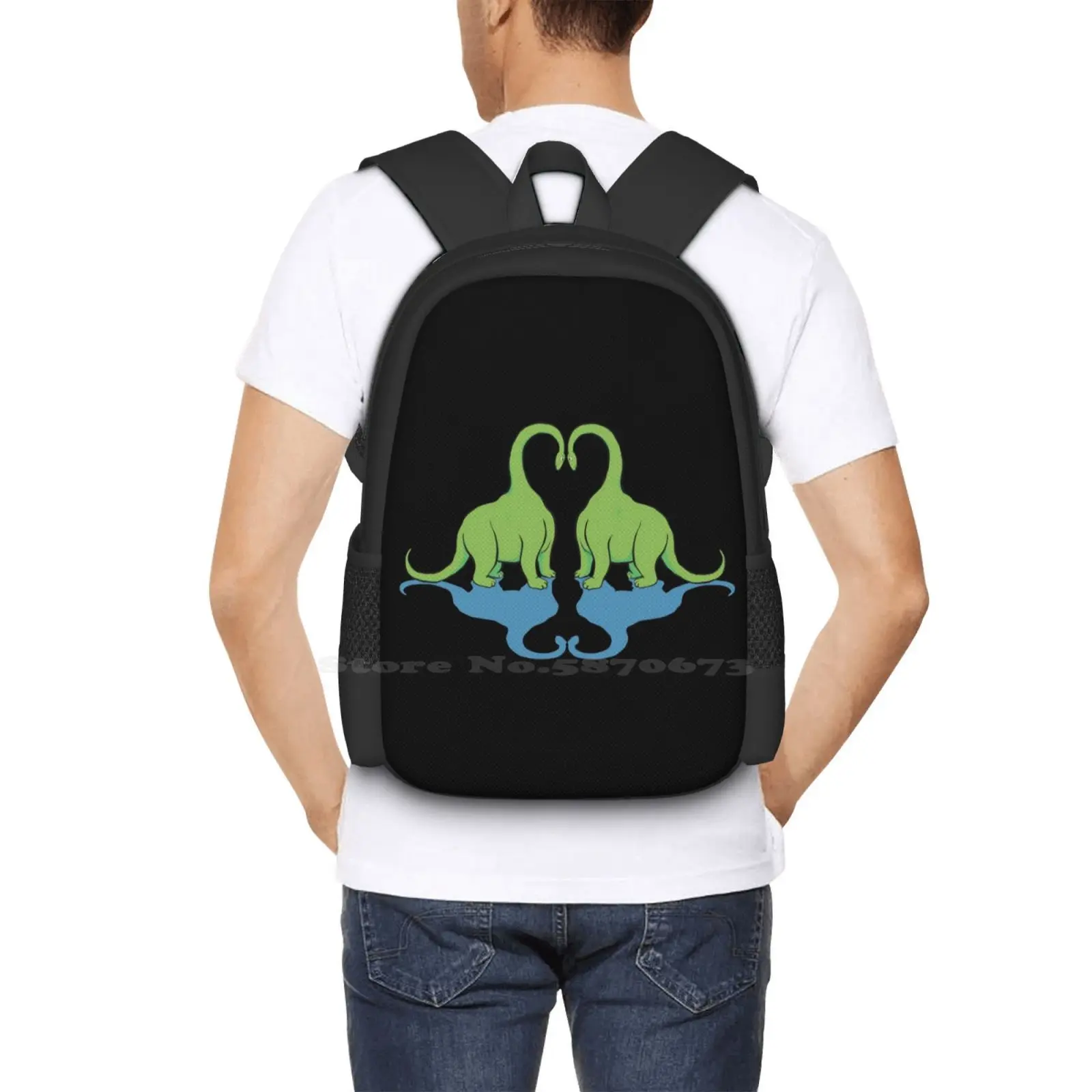 Mochila de dinosaurios para el Día de San Valentín, morral romántico y divertido de amor, Althea y Keaton, gran oferta