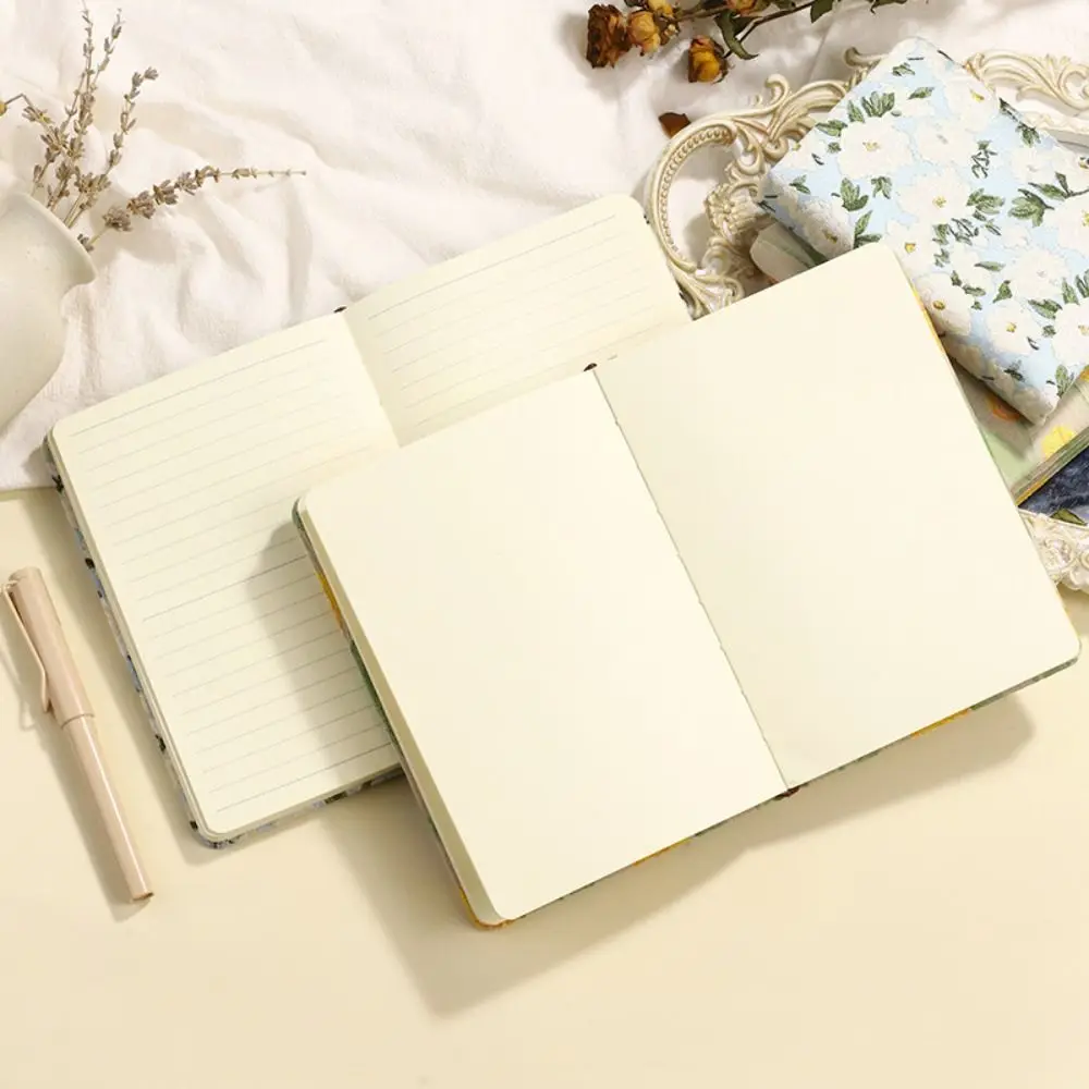 

Vintage Embroidered Notebook Stylish Matte Finish Printed Notepad Morandi Multi-Purpose Student Diary Writing Notebook