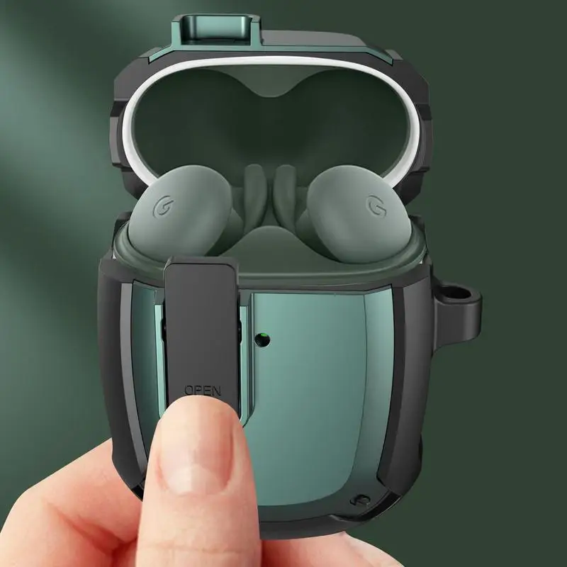 Case ForGoogleA-Series Shockproof Earphone Protective Shell Cover Case ForGoogleA With Hook New